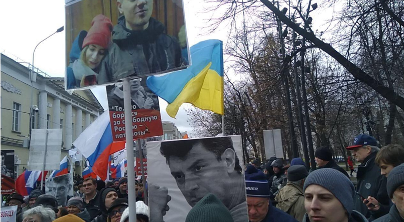 На «Марш Немцова» в Москве практически никто не пришел 