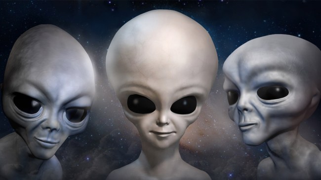 Three grey aliens