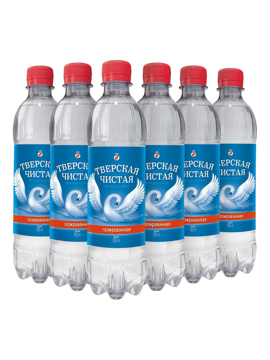 Вода Тверская Чистая газированная 0.5 л 12 шт в интернет-магазине VALLES.RU