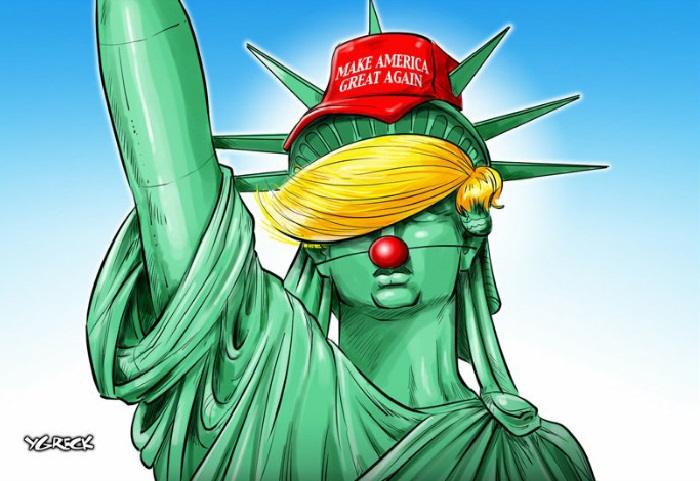 16 беспощадных иллюстраций, разносящих в пух и прах политику Трампа. 16 беспощадных иллюстраций, разносящих в пух и прах политику Трампа.