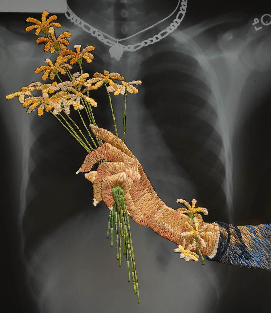 удивительная современная вышивка 