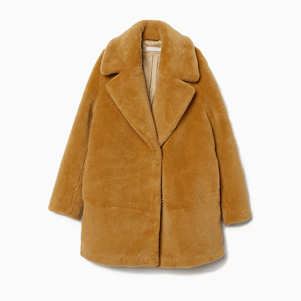 Пальто из искусственного меха H&M 