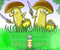 Как блондинка в лес по грибы ходила