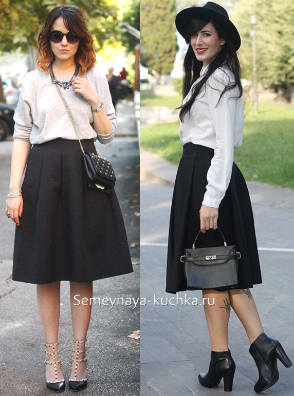 деловая черная юбка