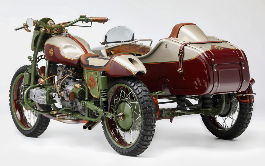 Американцы превратили мотоцикл Урал с коляской в очень крутой кастом марки и модели,мотоцикл,тюнинг