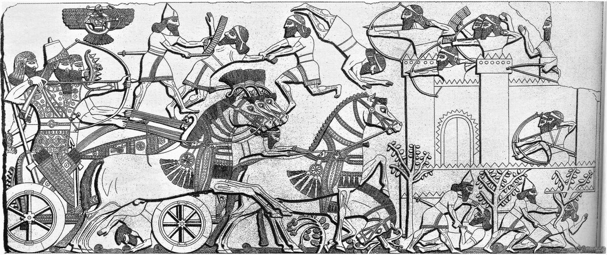 Гравюра с ассирийского рельефа