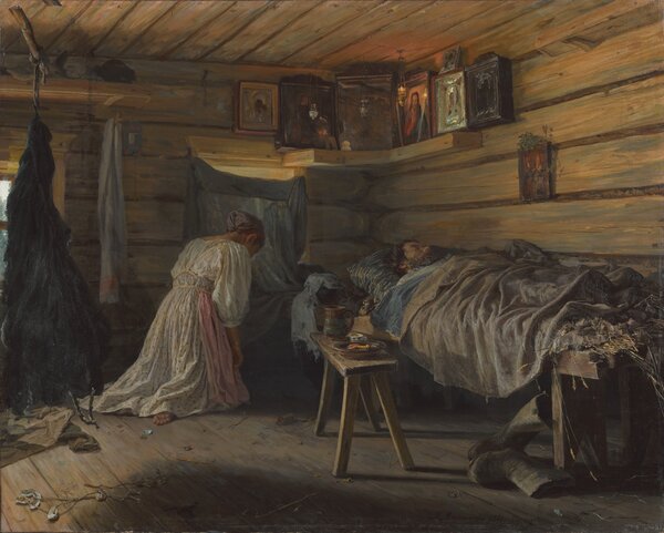 Больной муж. 1881. Третьяковская галерея