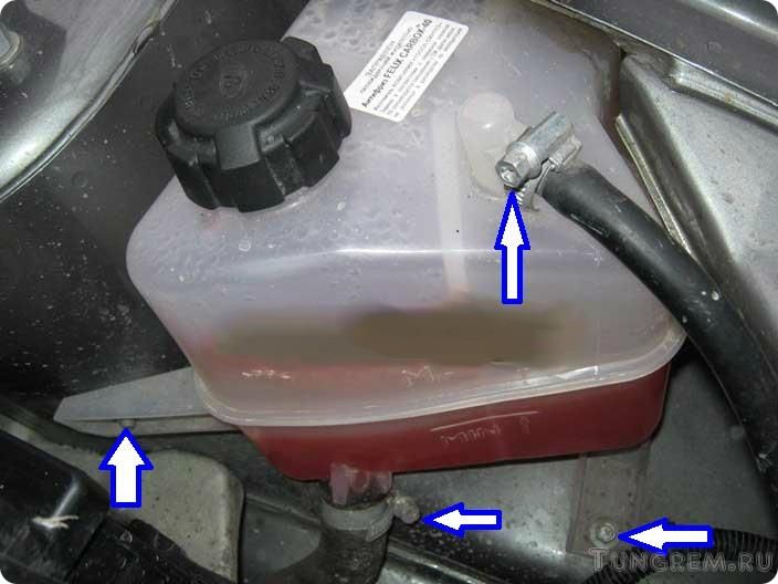 Замена расширительного бочка на Lada Kalina