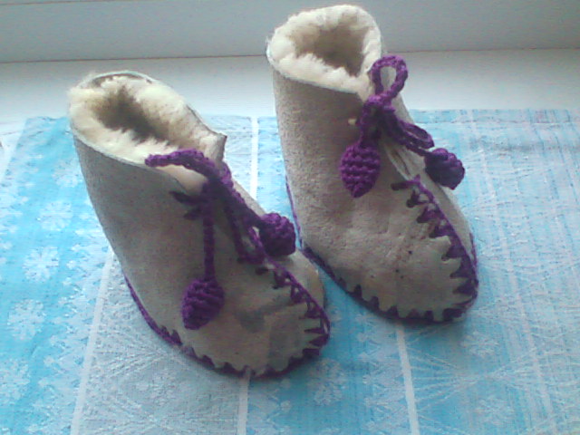 Пинетки ботиночки из меха для малыша (Шитье и крой)