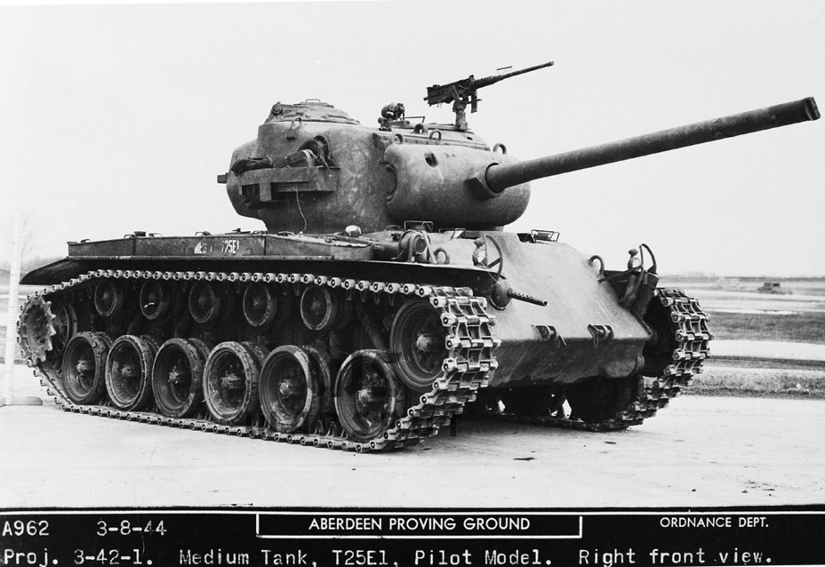 ​Первый серийный образец Medium Tank T25E1, Абердинский полигон, март 1944 года - Промежуточный эксперимент | Warspot.ru