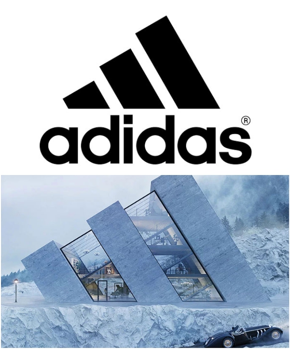 Логотип немецкого промышленного концерна Adidas стал прототипом концепта «Trihouse» . | Фото: protennis.spb.ru/ boredpanda.com, © Wamhouse.