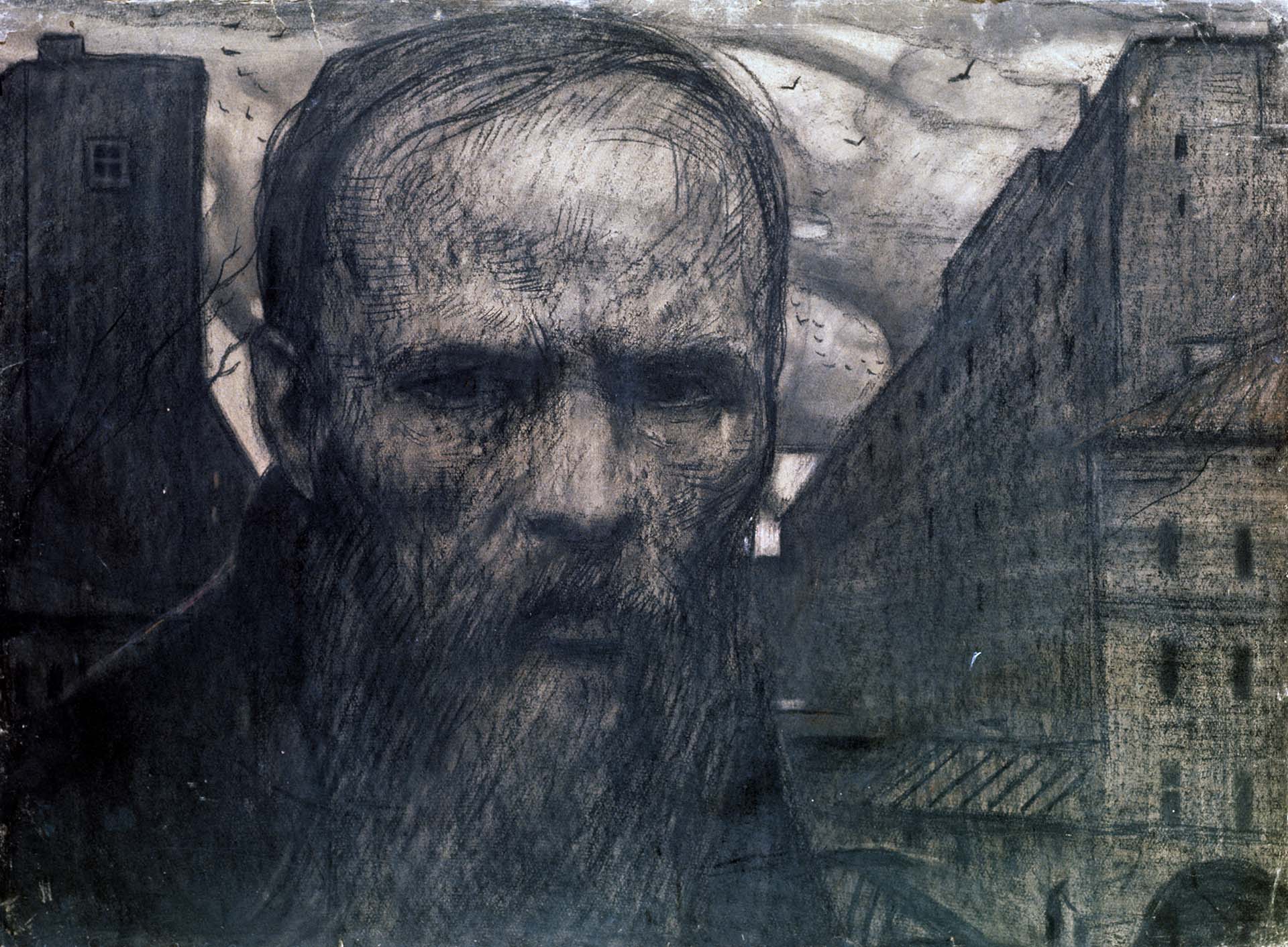 Илья Глазунов «Достоевский». Репродукция картины , 1962 год