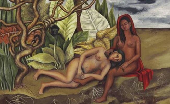 «Две обнаженные в лесу (сама Земля)». Фриду Кало.
