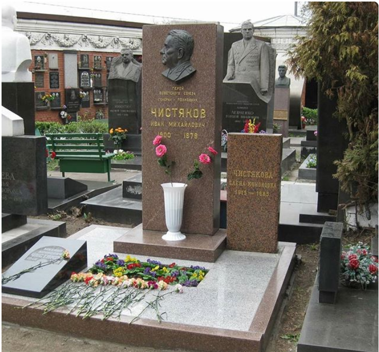Памятник на могиле И.М.Чистякова. Источник фото - https://taksistka.livejournal.com/293982.html