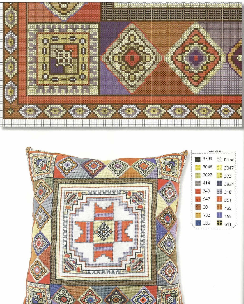 Подушки в восточном стиле — вышивка крестом вышивка,схемы
