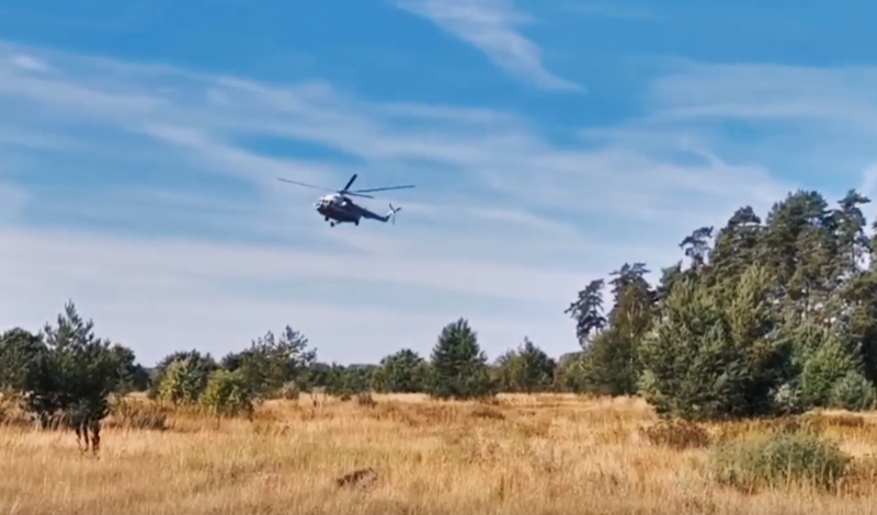 Вертолеты сбросили на очаги лесного пожара в Воротынском районе 84 тонны воды