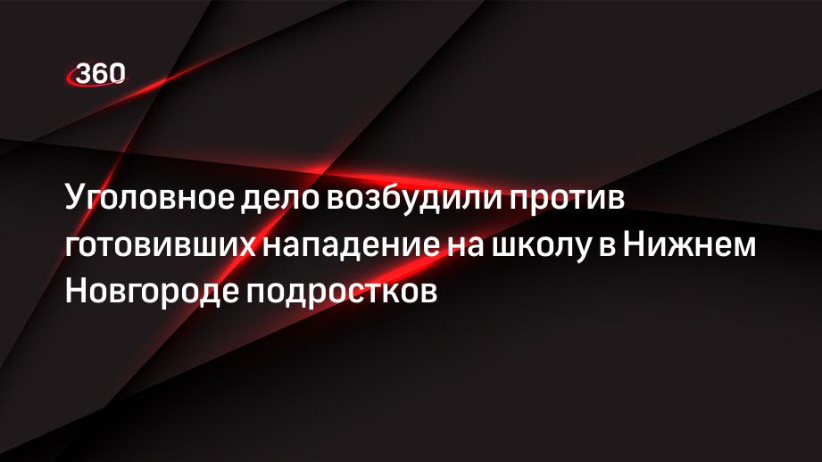 СК возбудил дело против решивших напасть на школу в Нижнем Новгороде подростков