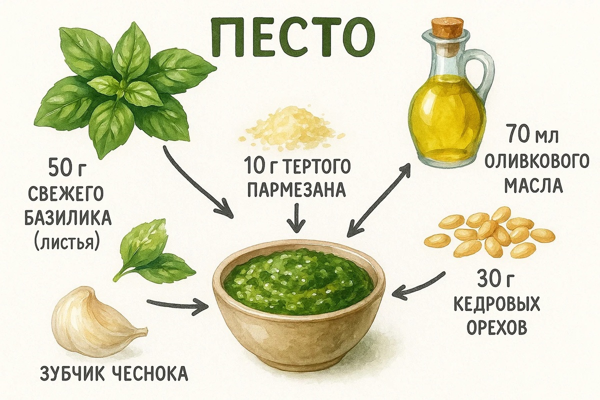 Ингредиенты для песто