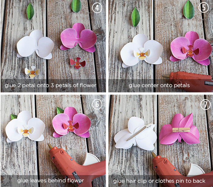 Орхидея из бумаги для украшения подарков Орхидея из бумаги для украшения подарков креатив