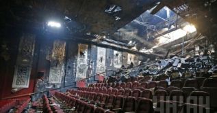 Уничтоженный пожаром кинотеатр