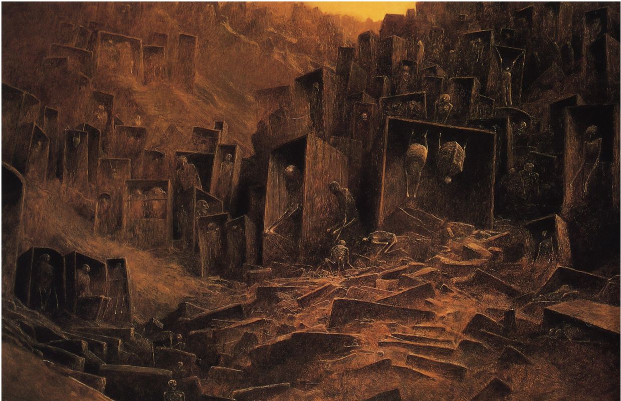 Ужасающие картины польского художника, убитого помешавшимися подростками 