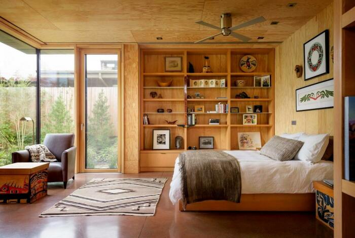 Спальная комната в City Cabin (Сиэтл, США). | Фото: mymodernmet.com.
