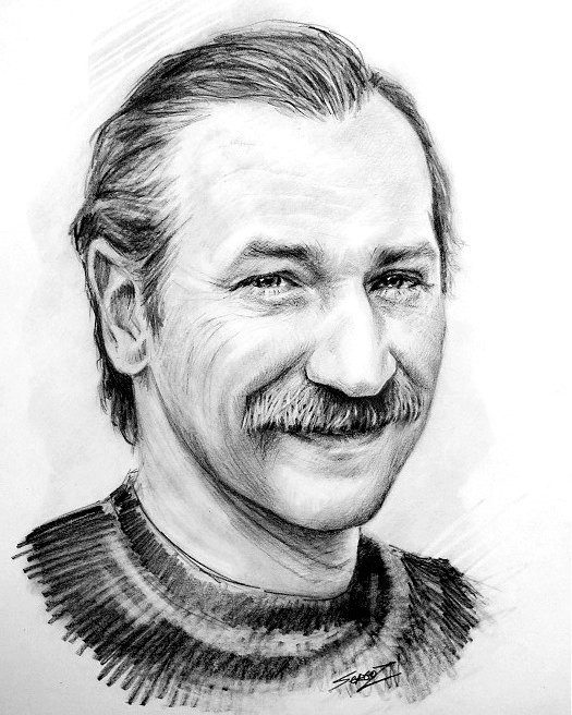 Леонид Филатов Сергей Загаровский, знаменитости, карандаш, портреты, художник
