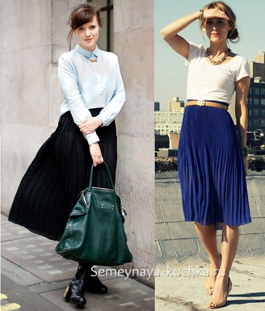 юбка в складку офисная