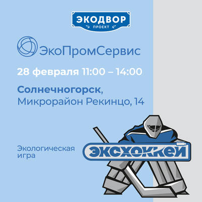 В экологический хоккей сыграют участники акции «ЭкоДвор» в Солнечногорске