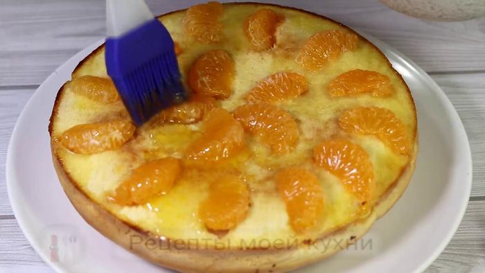 Заливной пирог с мандаринами сладкая выпечка