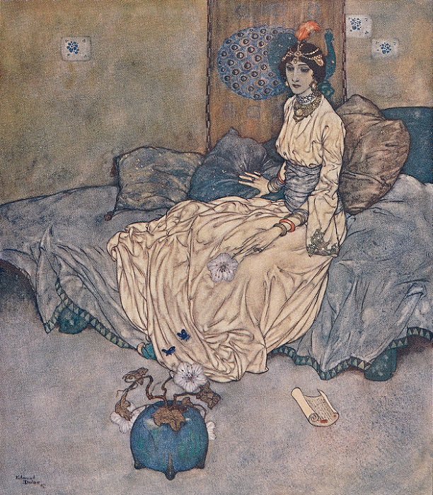 Сборник арабских сказок стал европейским хитом на века. Иллюстрация Эдмунда Дюлака.