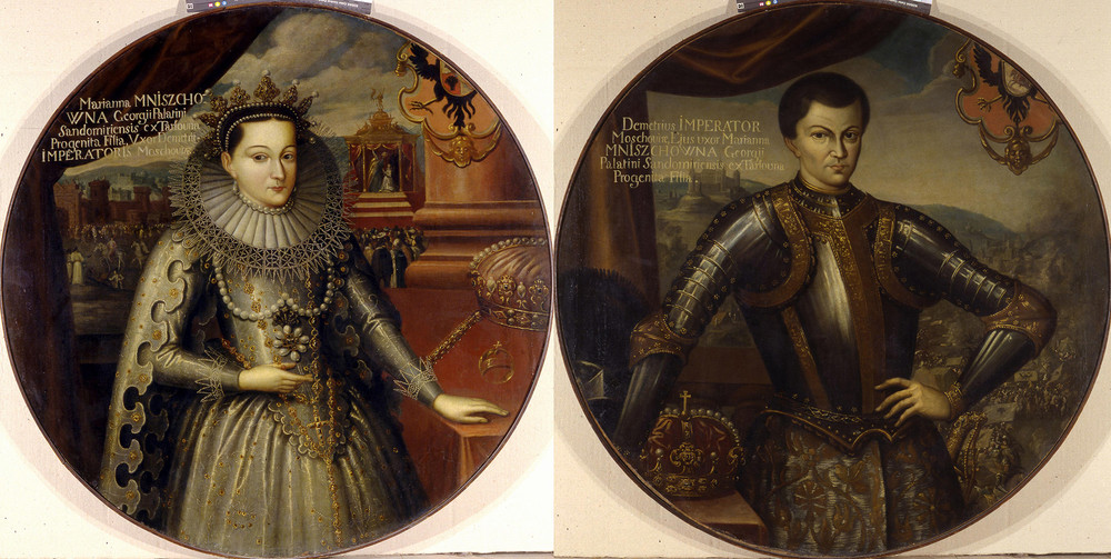 Парные портреты Лжедмитрия I и его жены Марии Мнишек. Неизвестный польский художник, XVII век 