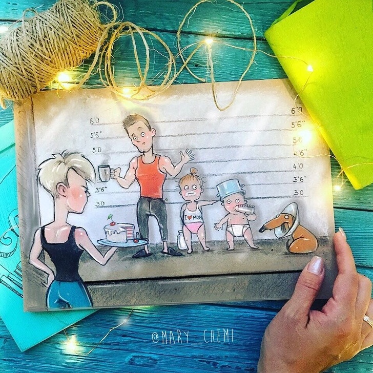 Мама 2 детей продолжает рисовать свои будни. Получается слишком жизненно Мама 2 детей продолжает рисовать свои будни. Получается слишком жизненно воспитание