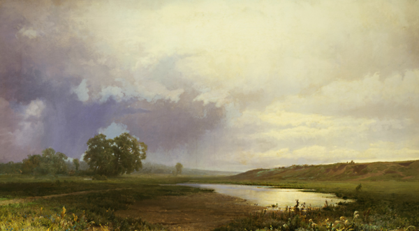"Мокрый луг". 1872, холст, масло. 70 × 114 см