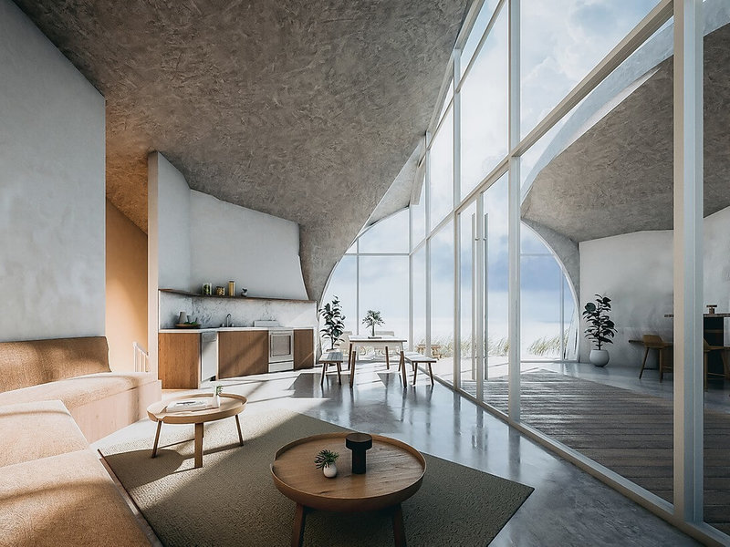 Dune House использует энергию солнца House, будет, песчаных, расположены, планируется, дюнах, Vural, Studio, изоляцию«Дом, имеет, автономную, электропитания, солнечного, работающую, огромного, обеспечит, миниатюрных, ветряных, турбин, предназначенных