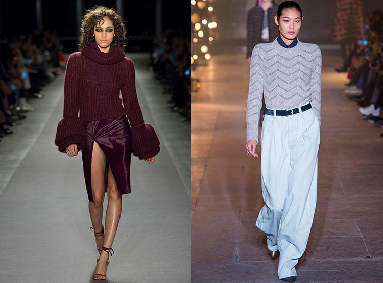 Короткие свитера 2017-2018: Brandon Maxwell, Isabel Marant