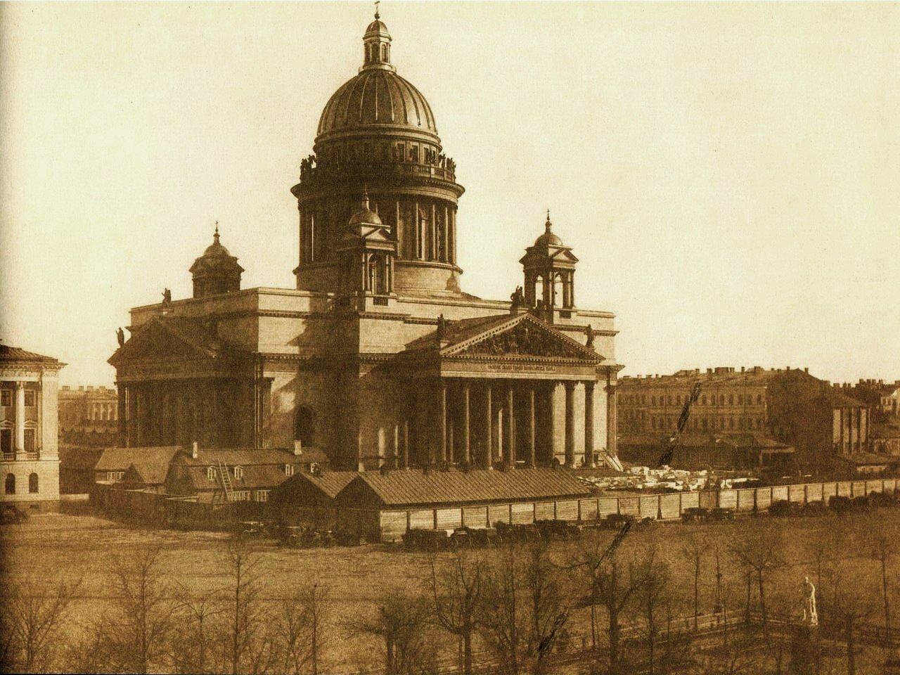11. Исаакиевский собор от Адмиралтейства. 1853-1854