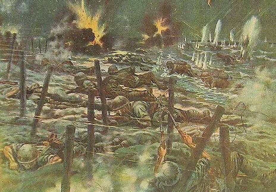 ​Японский рисунок, изображающий бой при высадке в Кота-Бару - За час до Пёрл-Харбора | Warspot.ru