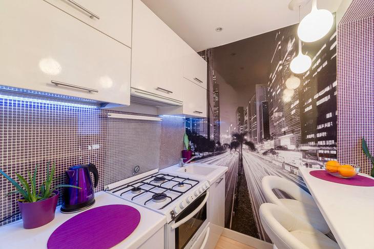 Фотография: Кухня и столовая в стиле Современный, Малогабаритная квартира, Квартира, Дома и квартиры – фото на InMyRoom.ru