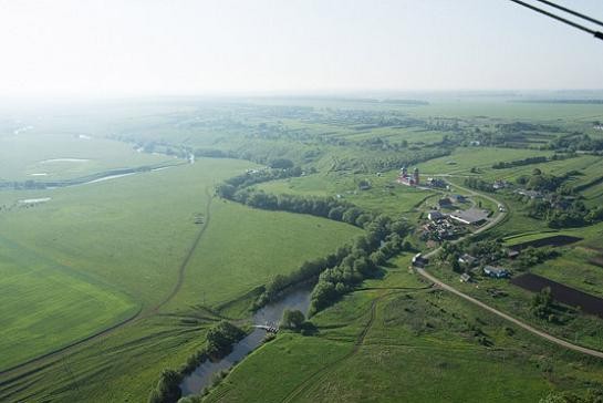 Куликово поле, современный вид, фото с высоты