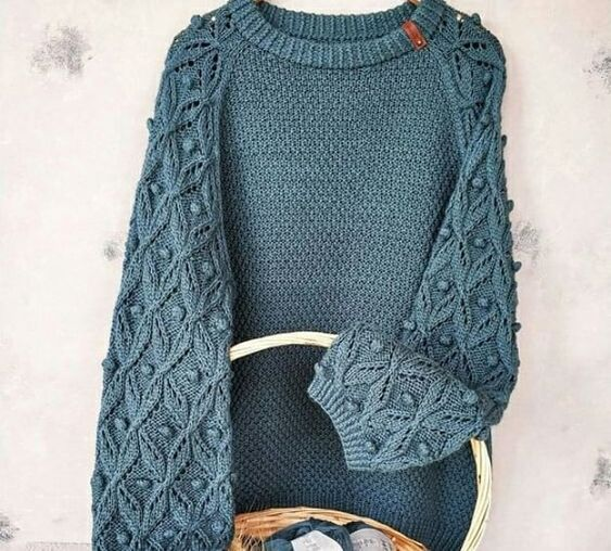 Пуловеры спицами с акцентом на рукавах вязание,мода,одежда