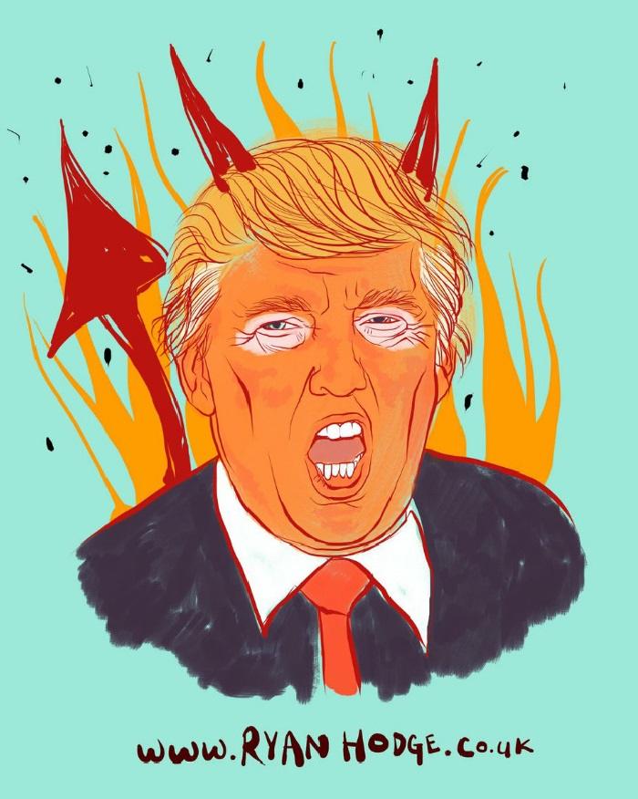 16 беспощадных иллюстраций, разносящих в пух и прах политику Трампа. 16 беспощадных иллюстраций, разносящих в пух и прах политику Трампа.