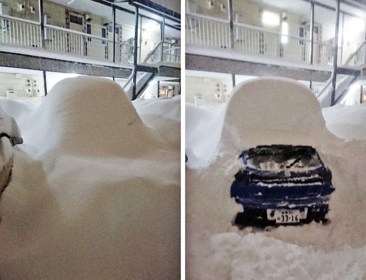 Сюрпризы японской зимы зима,снег,Япония