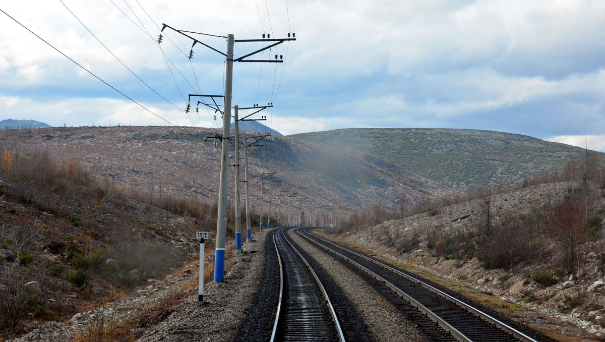  1820 км БАМа - Высшая точка железных дорог России.