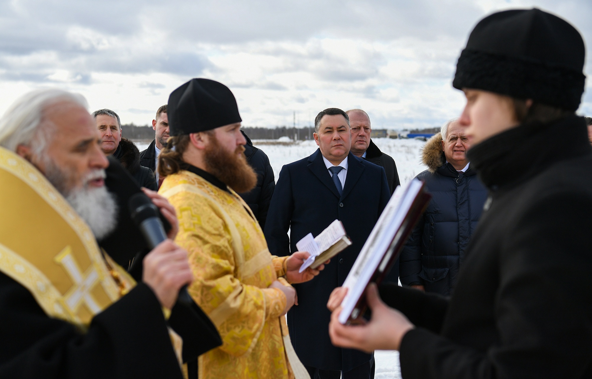 В Ржеве Игорь Руденя  принял участие в церемонии закладки камня на месте строительства храма в память о солдатах и офицерах