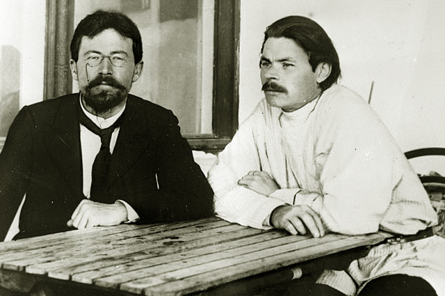 Антон Чехов и Максим Горький в Ялте. 1900 год