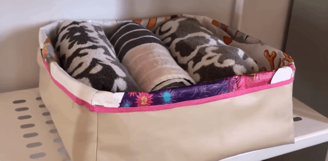 Практичная корзинка-органайзер для белья из ничего домашний очаг