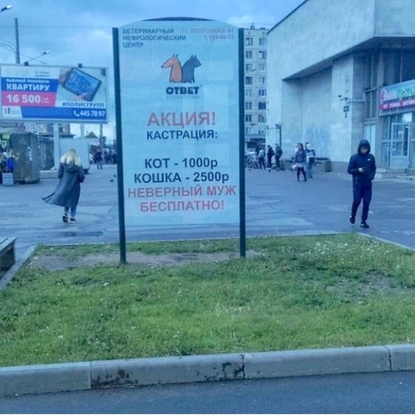 В Петербурге ветеринарная клиника предложила бесплатную кастрацию неверных мужей. ФОТО В Петербурге ветеринарная клиника предложила бесплатную кастрацию неверных мужей. ФОТО