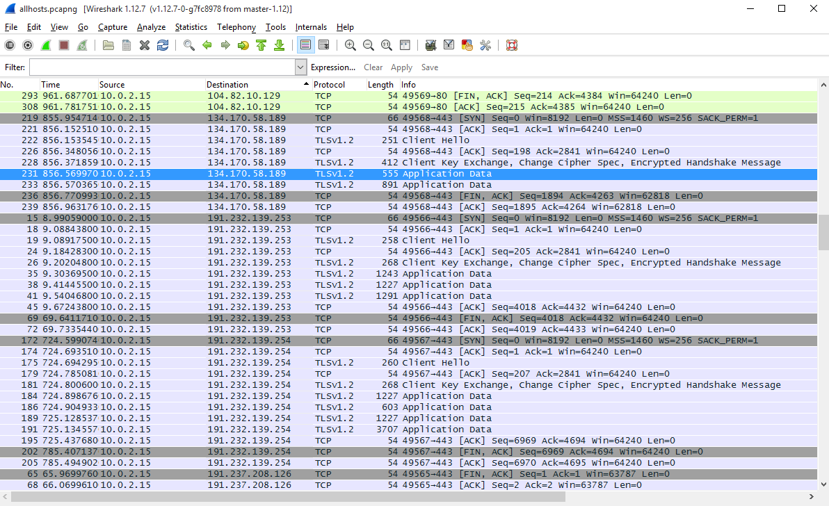 Скромный улов Wireshark