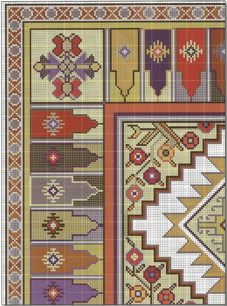 Подушки в восточном стиле — вышивка крестом вышивка,схемы